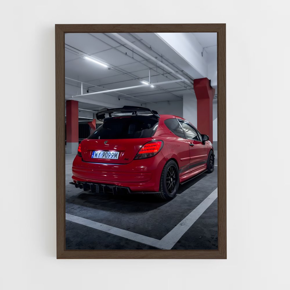 Poster Rétro Rouge – affiche Peugeot (vue 5)